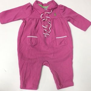 Ralph Lauren baby polo collared romper 3 months